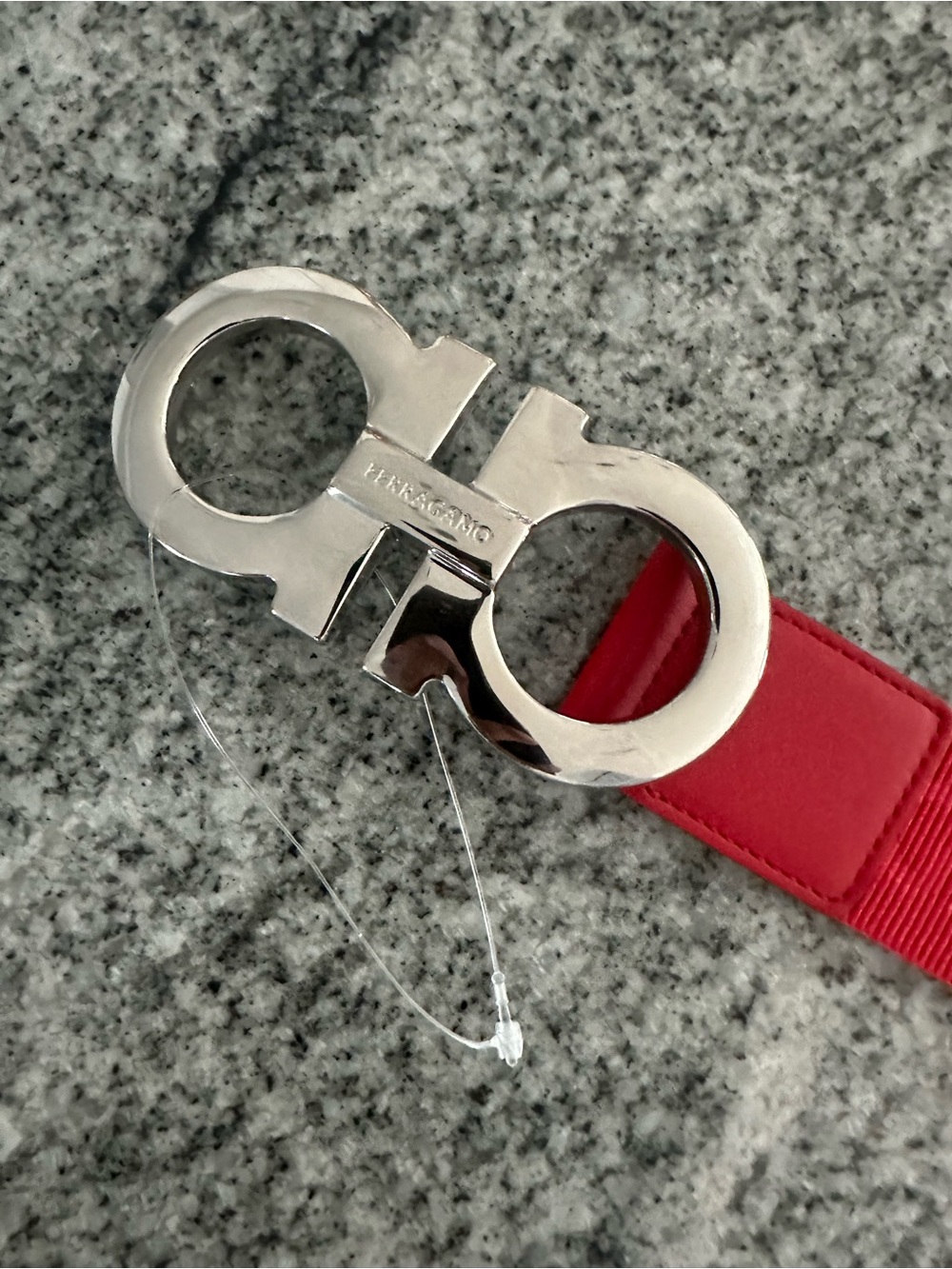 Salvatore Ferragamo unisex Red Gancini Belt